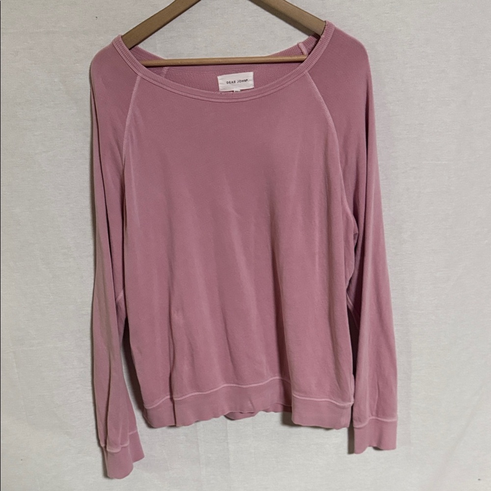 Dear John Women's Lilja Top in Lilas Comfort Relaxed Fit Vintage Wash GUC XL